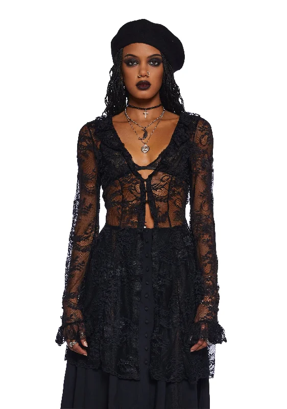 Weekend Sale Seance Afterparty Sheer Cardigan