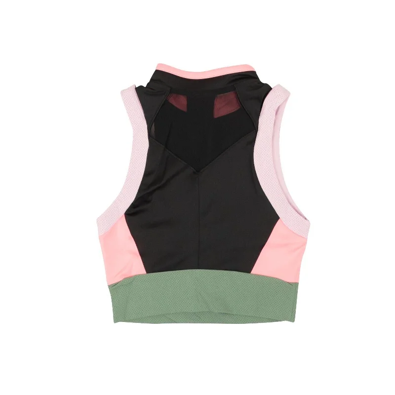 Women Apparel Black Arctic Pink Polyester 7 Green Heatwave Crop Top