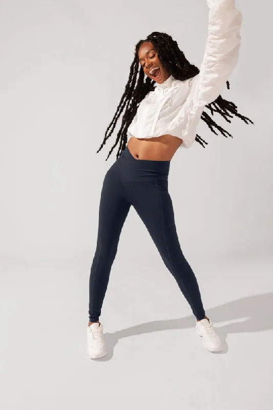 Women's Workout Garments Crisscross Hourglass® Leggings with Pockets - Smoky Navy