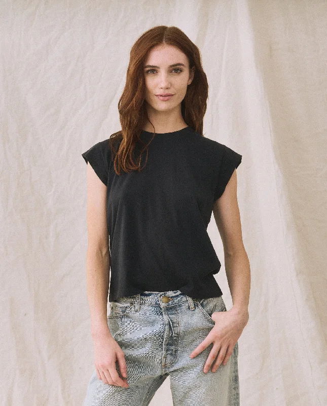Cheap Women's Clothing Online The Peak Shoulder Tee. -- Almost Black