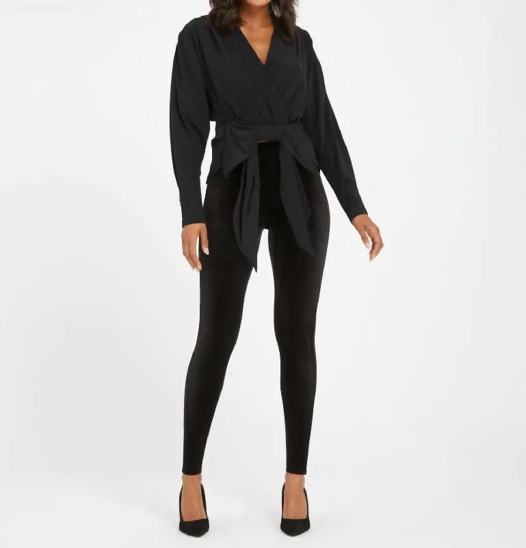 Trend Alert Spanx Velvet Legging In Black