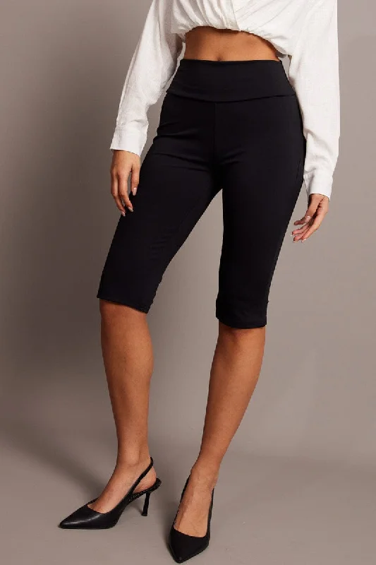 Casual Dresses for Women Black Capri Leggings