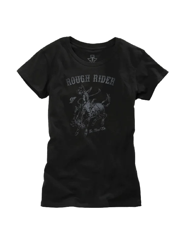 Unique Women's Fashion Pieces Tin Haul Womens Black 100% Cotton Rough Rider S/S T-Shirt Unique Women's Fashion Pieces Tin Haul Womens Black 100% Cotton Rough Rider S/S T-Shirt