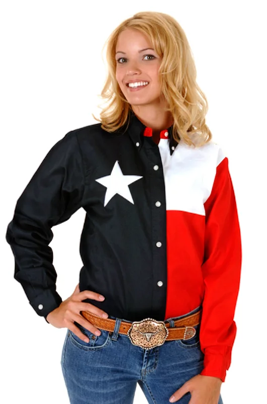 Affordable Fashion for Women Roper Womens Texas Navy Blue 100% Cotton L/S Western Star Flag Shirt Affordable Fashion for Women Roper Womens Texas Navy Blue 100% Cotton L/S Western Star Flag Shirt