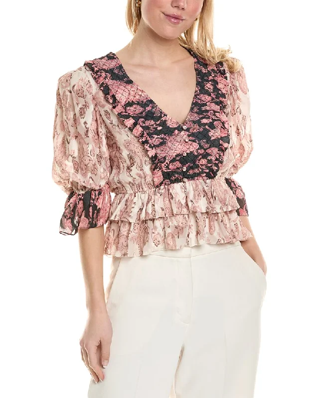 Charming Women's Holiday Apparel Hemant & Nandita Crop Top