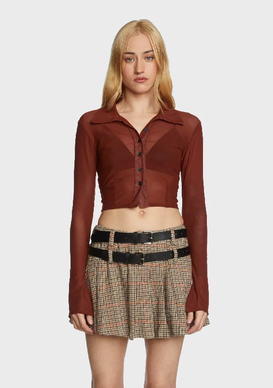 Big Savings Cozy Secrets Crop Top - Red