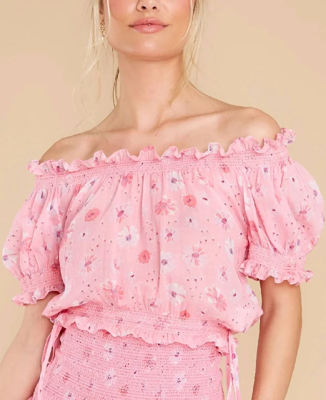 Edgy Fashion Rosalinda Crop Top In Coral Blaze