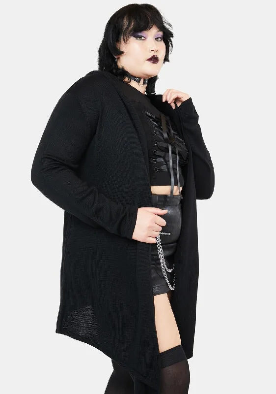 Women's Vintage Attire Plus Wicked Twilight Draped Cardigan