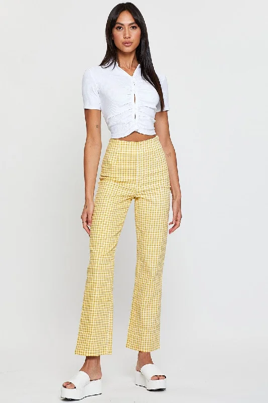 Women's Evening Wear Outfit Check High Rise Leggings