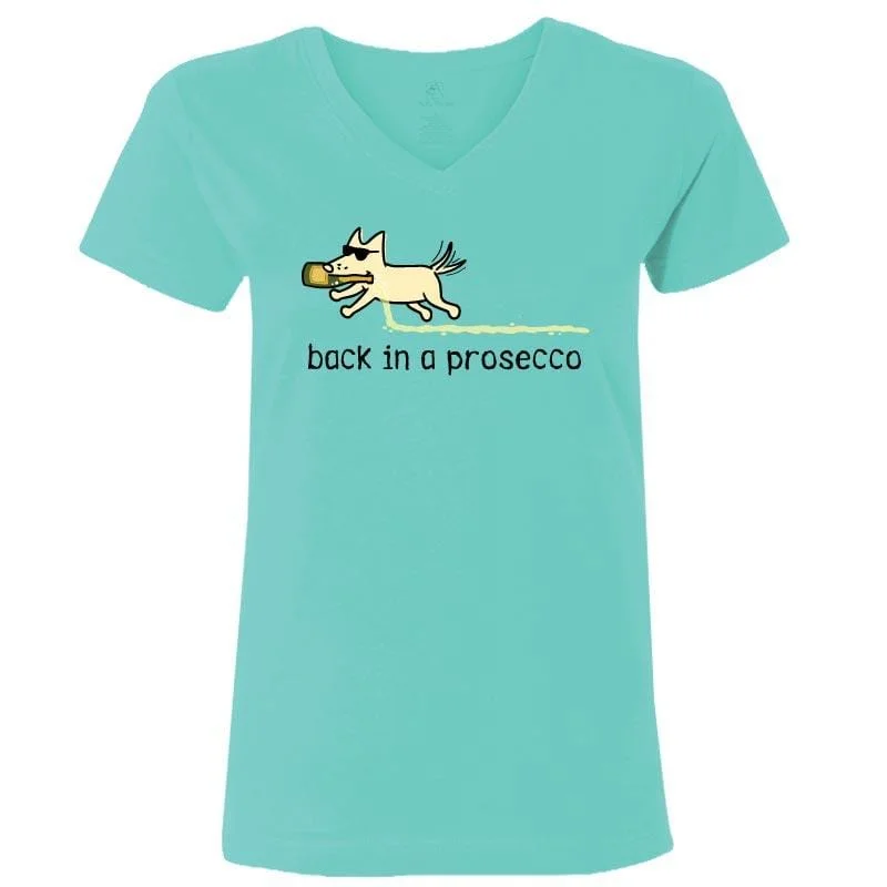 Limited Time Offer Back In A Prosecco  - Ladies T-Shirt V-Neck