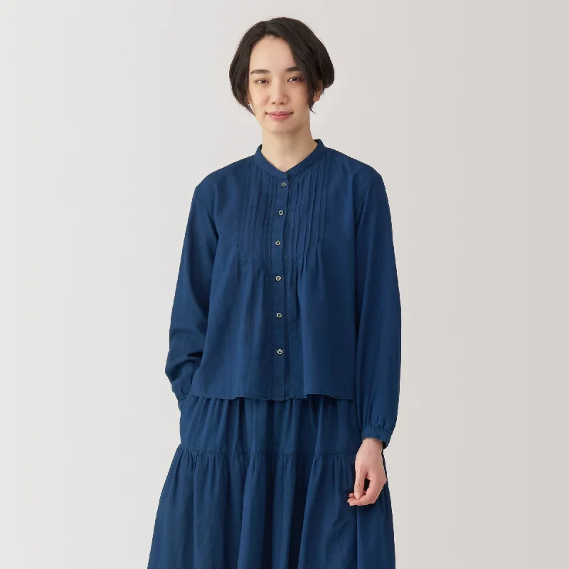 Top 10 Women's Online Clothing Stores Women's Cotton Voile Indigo Long Sleeve Blouse Top 10 Women's Online Clothing Stores Women's Cotton Voile Indigo Long Sleeve Blouse