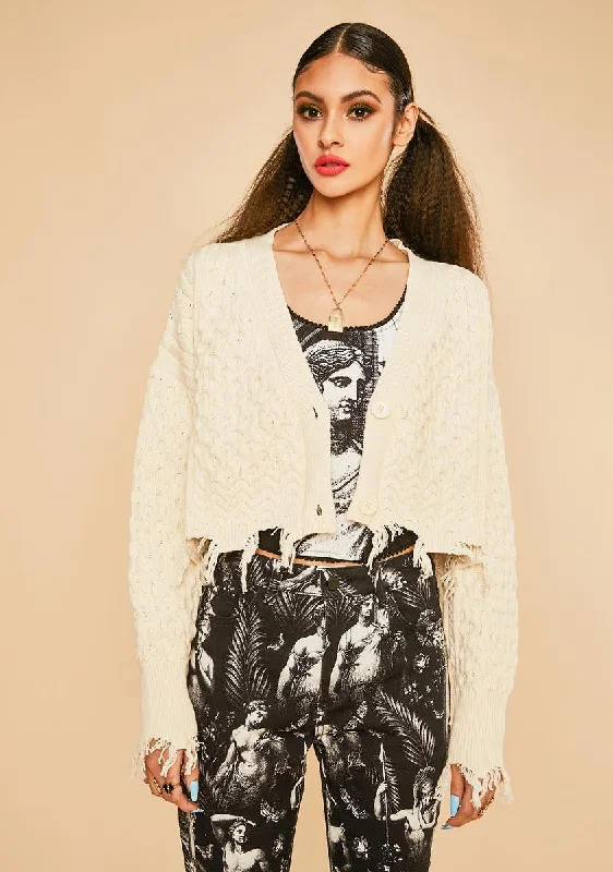Women's Activewear for Exercise and Sports Dysphoric Daze Cropped Cardigan