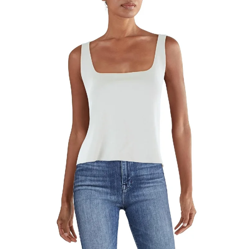 Women's Casual Attire Womens Square Neck Crop Tank Top