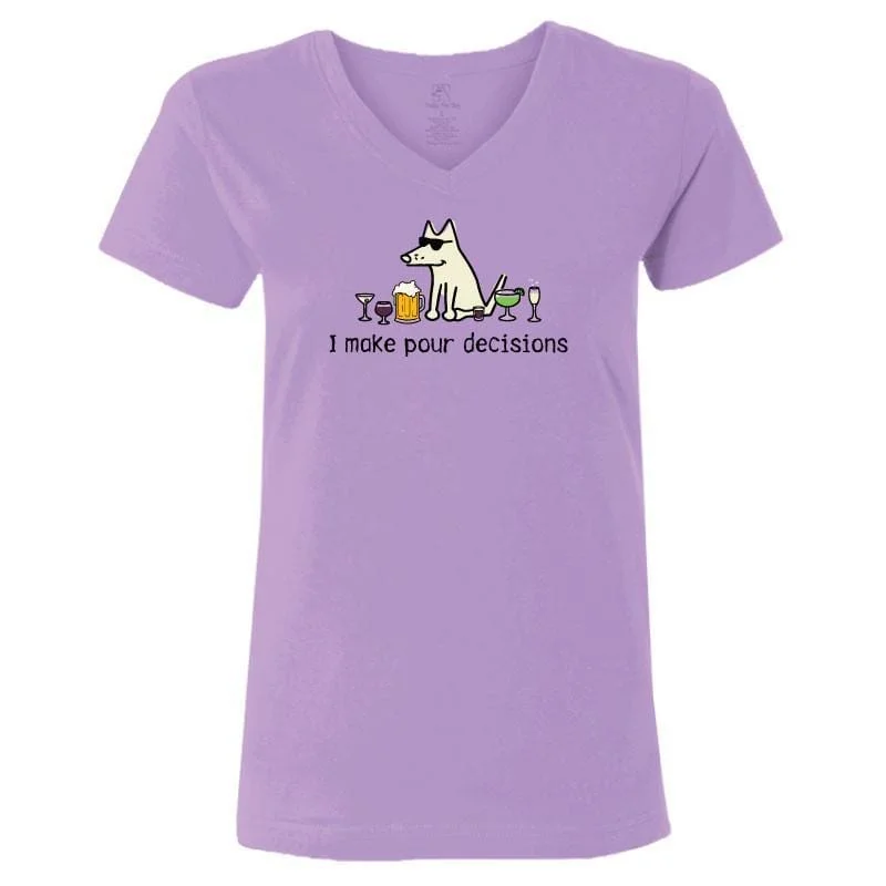 Women's Work Outfit I make pour decisions - Ladies T-Shirt V-Neck