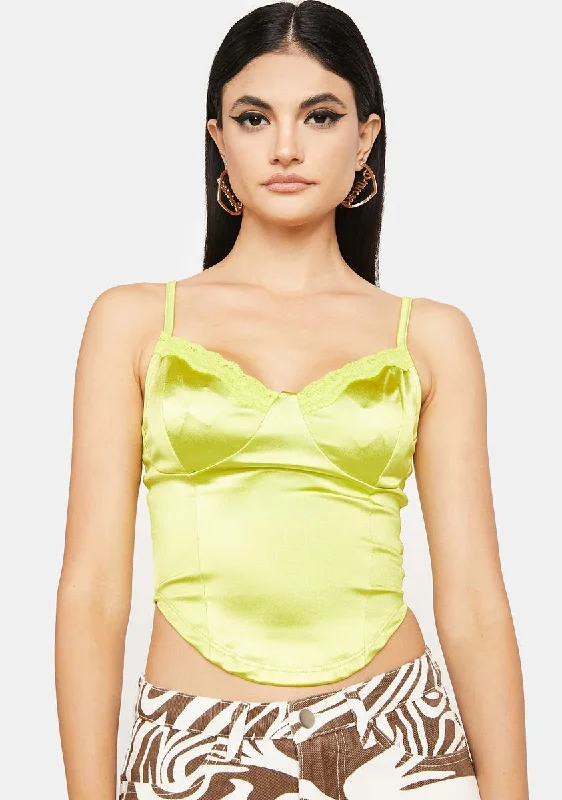 Extreme Clearance Deals That's My Cue Satin Crop Top