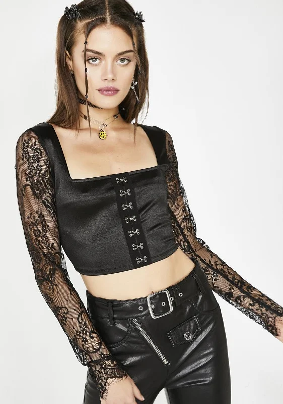 Evening Elegance Dulip Crop Top