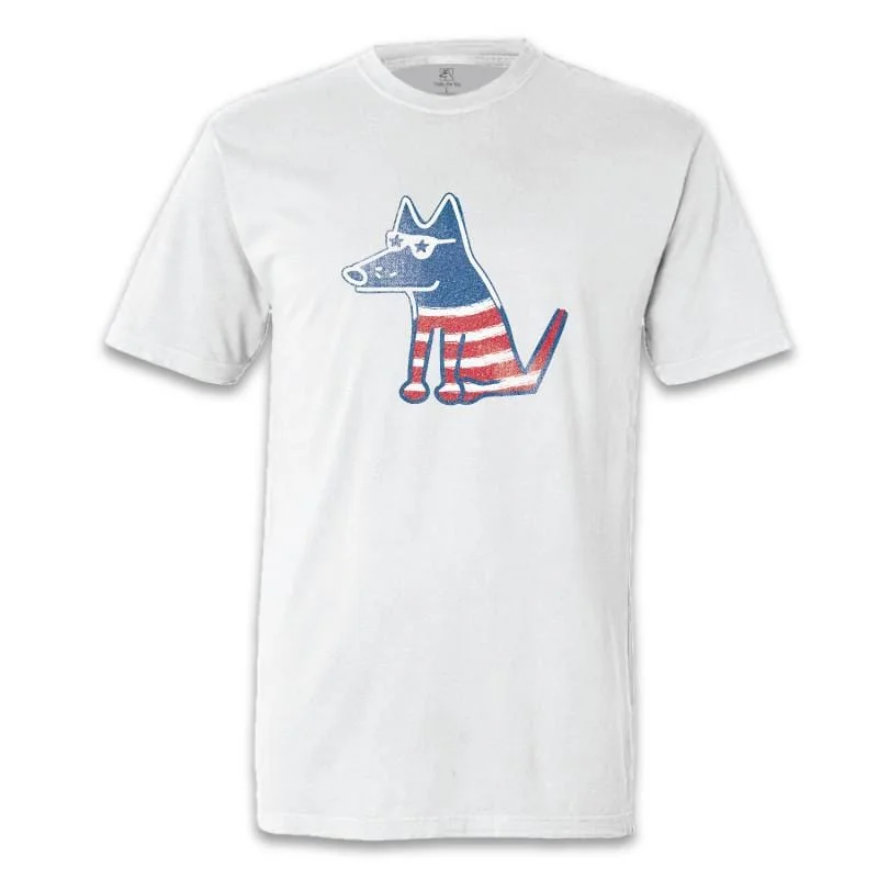 Stylish Women's Attire Flag Teddy T-Shirt - Classic Garment Dyed