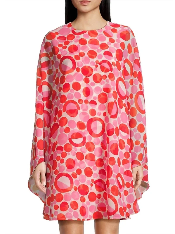 Luxury Fashion Bree Chiffon Minidress In Prosecco Pink Prnt