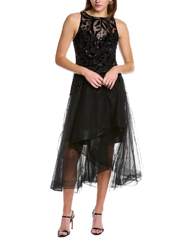 Chic Women's Attire Adrianna Papell High-Low Cocktail Dress