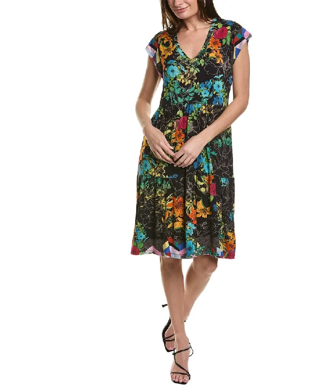 Women's Outerwear for All Weather Conditions Johnny Was Nero Sequence Tiered Dress