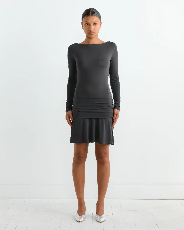 Charming Women's Outfit For Special Occasions Salina Dress in Grey