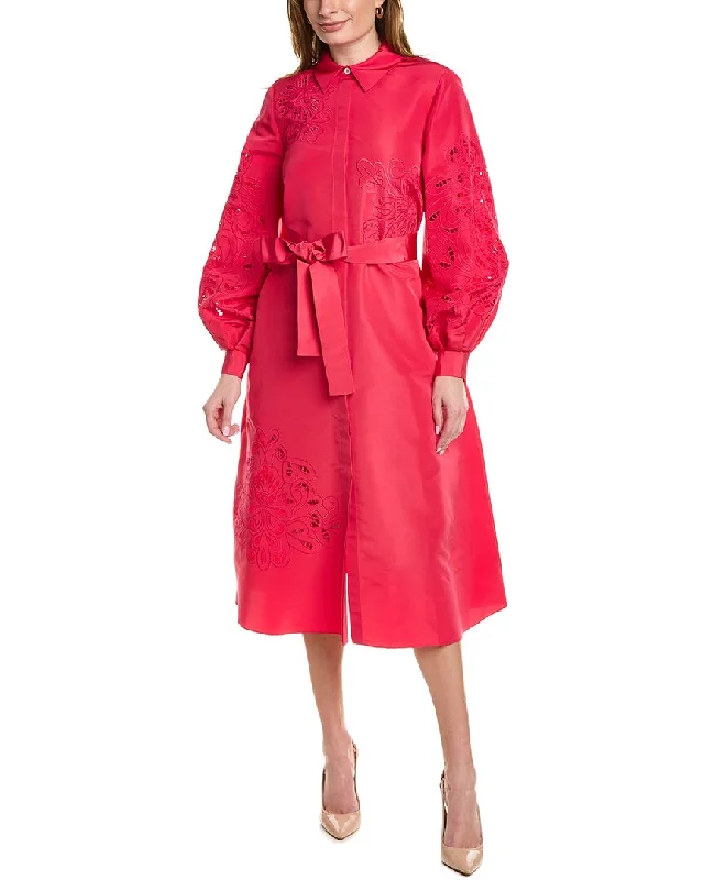 Subtle Sophistication Carolina Herrera Silk Trench Dress