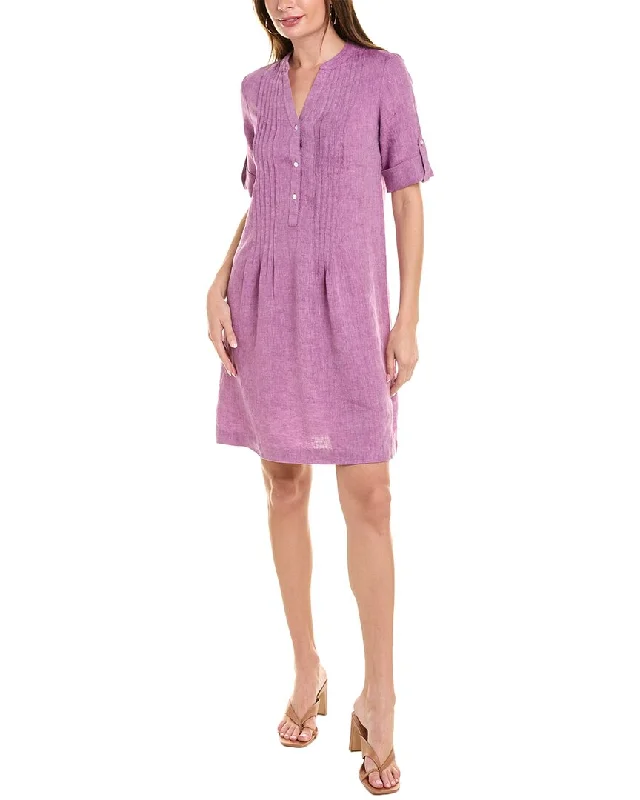 Comfort Meets Fashion J.McLaughlin Riviera Loose Fit Linen Dress