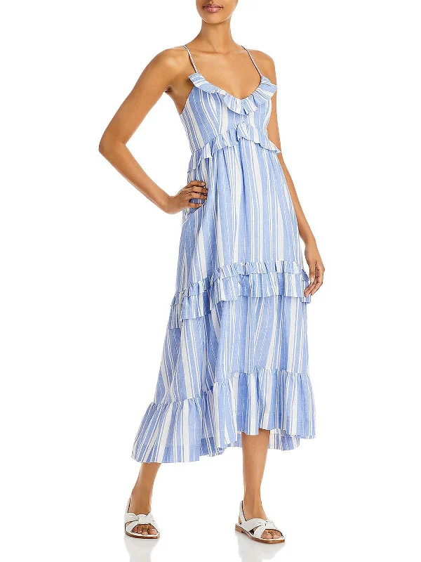 Best Online Boutiques Addy Womens Chambray Maxi Sundress