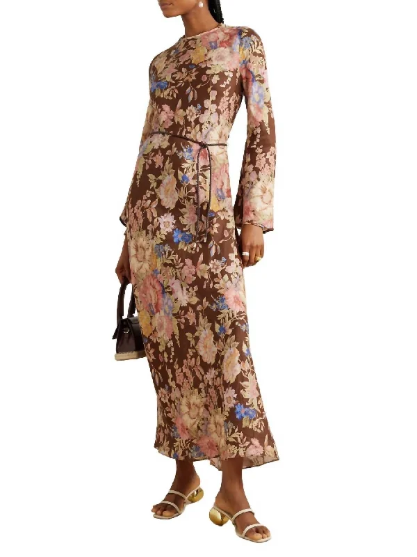 Nordic Minimalist Home Look August Bias Dress In Chocolate