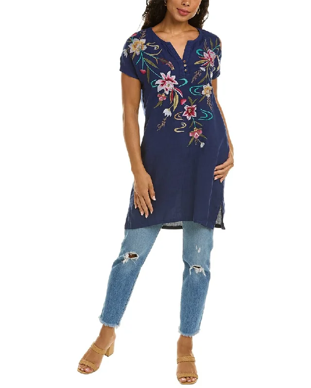 The Epitome Of Modern Women's Fashion Johnny Was Maisie Easy Button Linen Tunic Dress