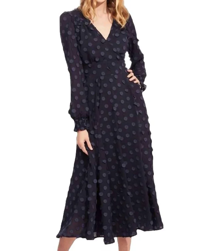 Forward Trendsetter Danielle Dress In Sapphire Dots