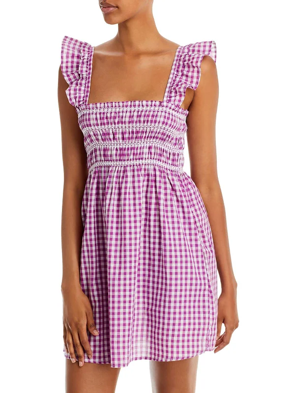 Huge Discounts On Your Favorites Adalhia Womens Gingham Casual Sundress