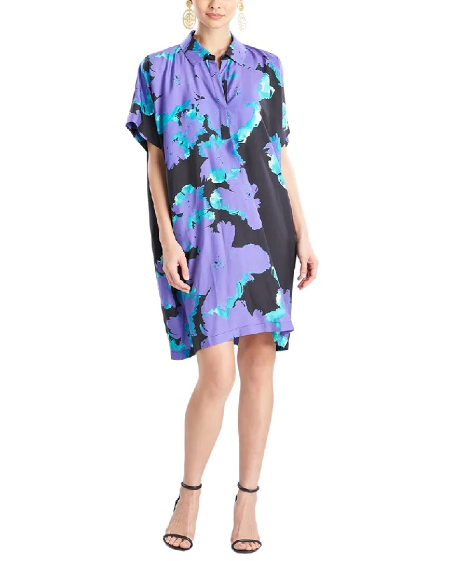 Wardrobe Update Natori Taichou Silk-Blend Dress