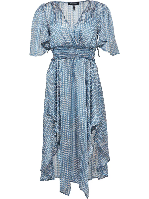 Essentials On Sale Womens Metallic Short Sundress