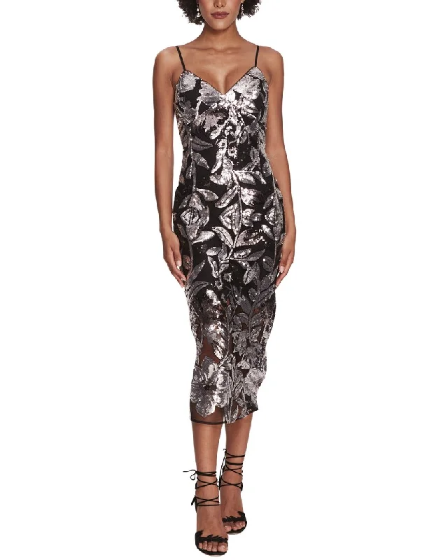 Women's Street Style Casual Wear Marchesa Notte Stone Dress