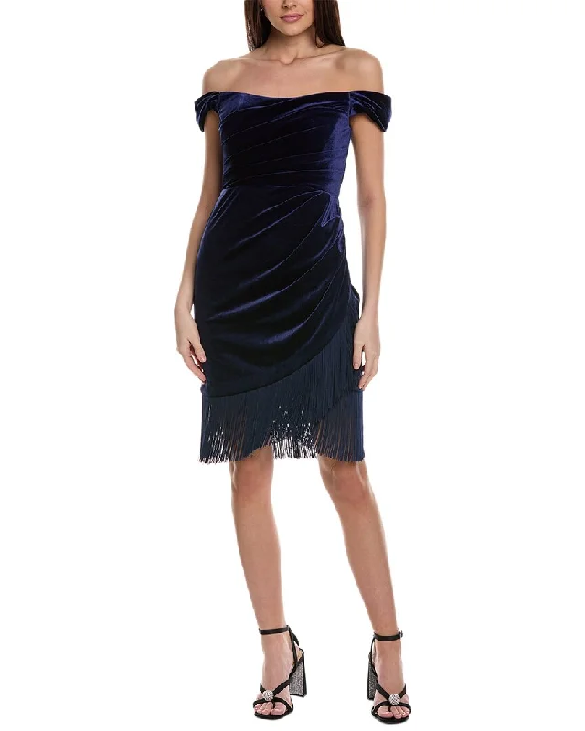 Latest Fashion Theia Melissa Fringe Cocktail Dress