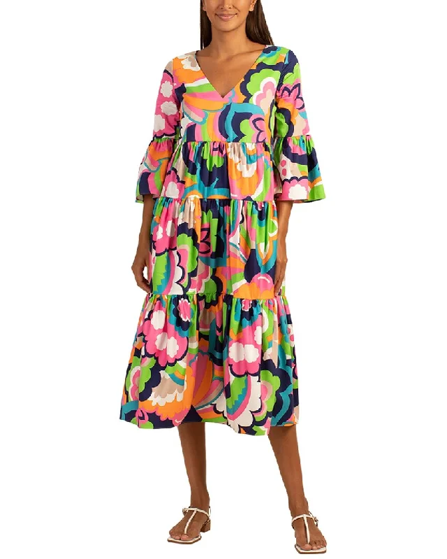 Women's Functional Outdoor Garments Trina Turk Oversized Flower Dress
