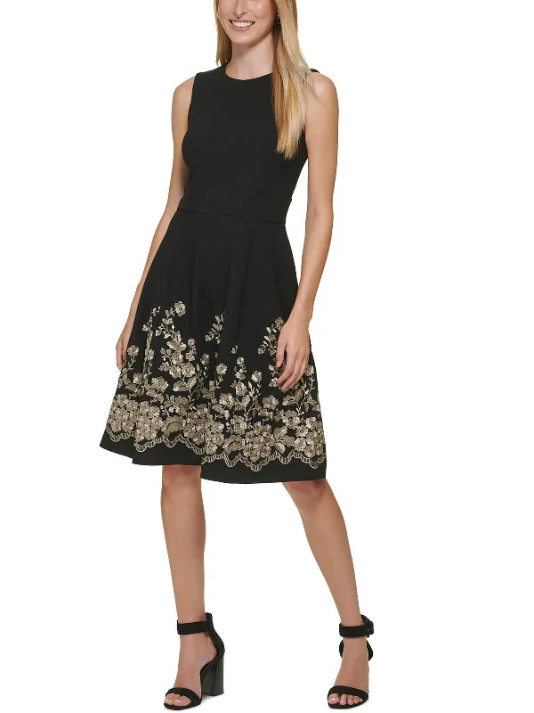 Massive Selection Sale Womens Embroidered Knee Fit & Flare Dress