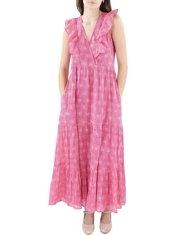 Limited-Time Weekend Offers Womens Printed Maxi Fit & Flare Dress