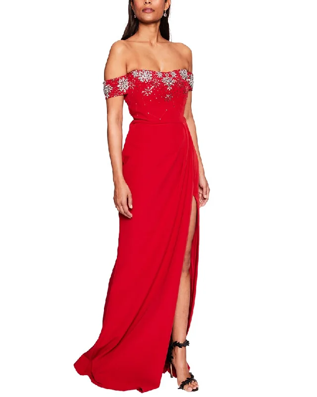 Budget Friendly Marchesa Notte Solid Dress