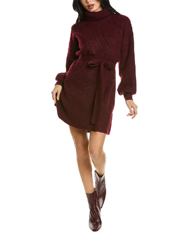 Save More On The Styles You Love ANNA KAY Turtleneck Knit Wool-Blend Dress