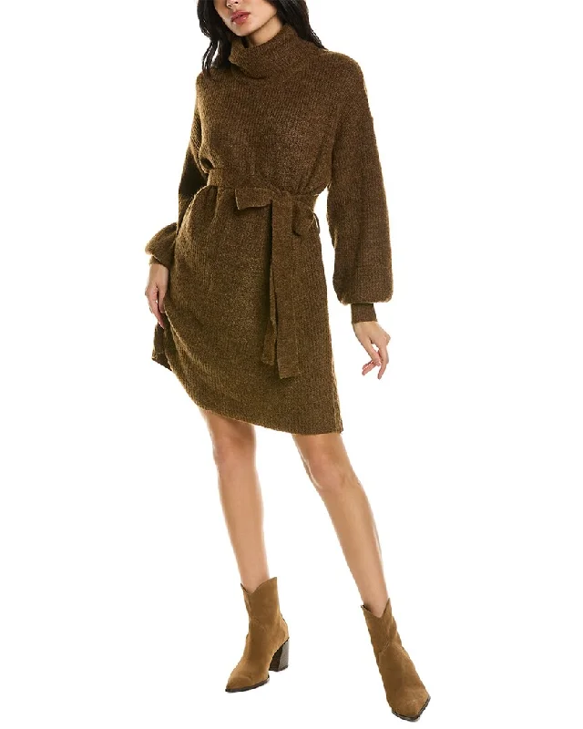 Your Dream Wardrobe At Dream Prices ANNA KAY Turtleneck Knit Wool-Blend Dress