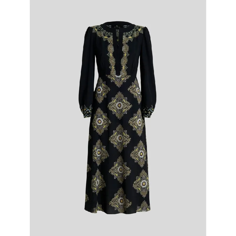 Day To Night Styles Dress With Ornamental Motifs