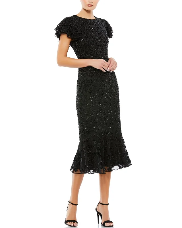 Boho Chic Fashion Mac Duggal Embellished Cocktail Dress