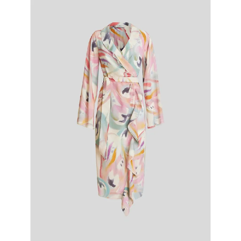Best Online Women's Boutiques Butterfly Print Silk Dress