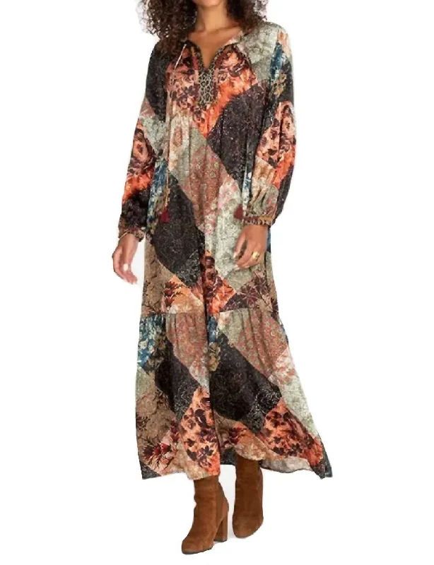 Bold Fashion Mabel Boho Dress In Multi