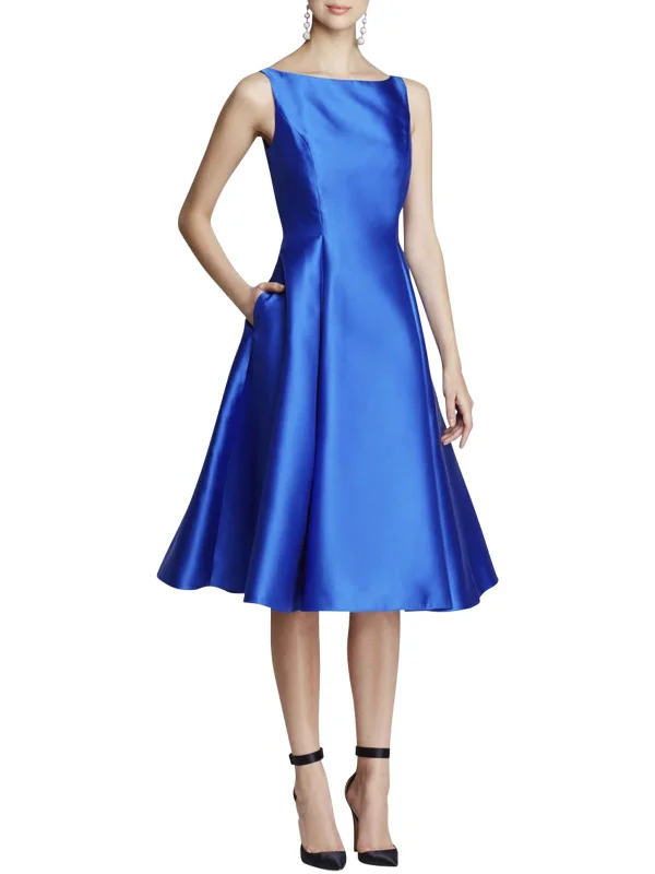 High-End Women's Apparel Womens Sleeveless Tea Length Cocktail Dress