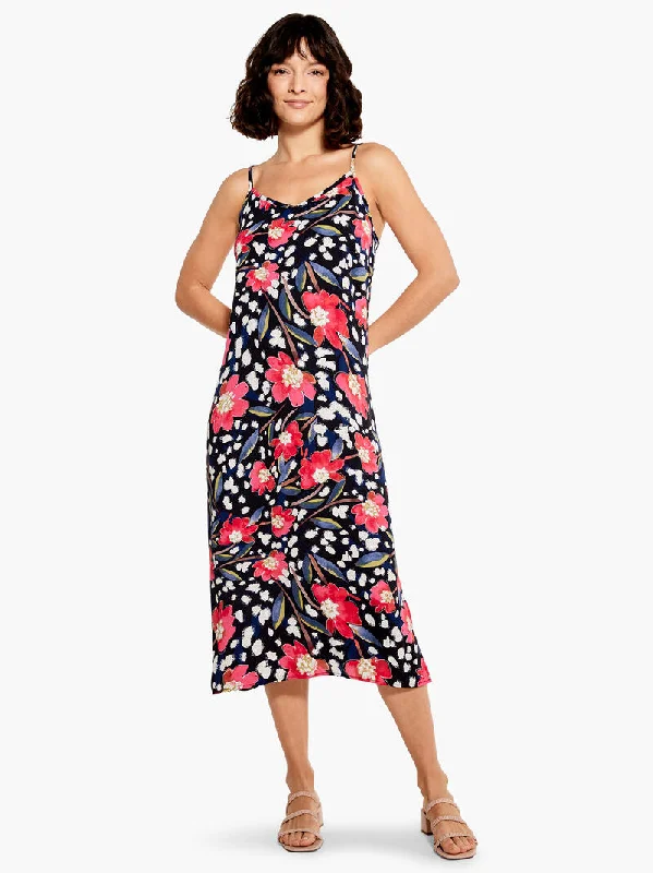 Bold Prints Casual Chic Flower Burst Slip Dress