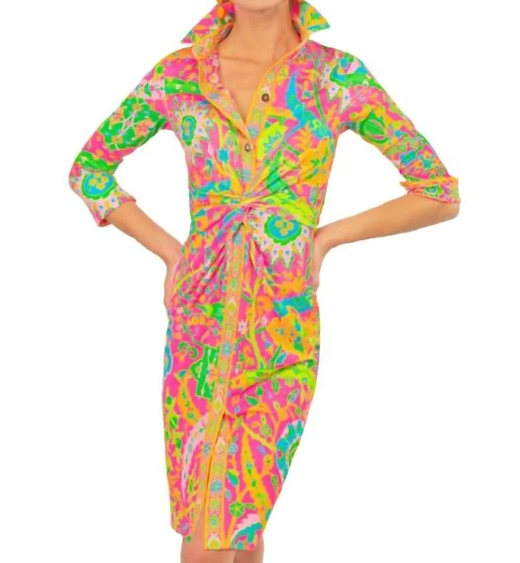 Update With Cottagecore Styles Twist And Shout Dress - Magic Carpet In Pink