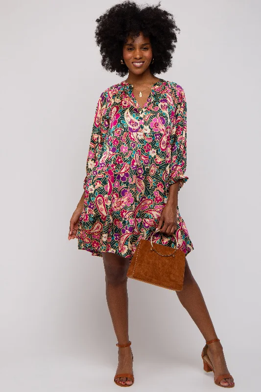 Amazing Prices On The Styles You Love Teal Floral Button Front Tiered Dress